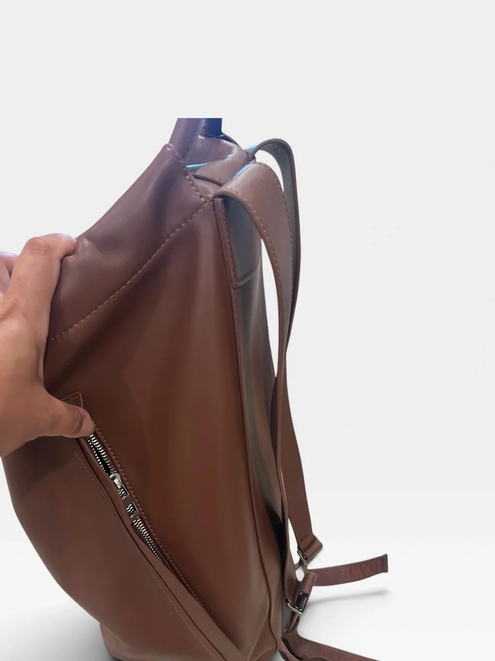 LOEWE Yago Brown Leather Drawstring Backpack